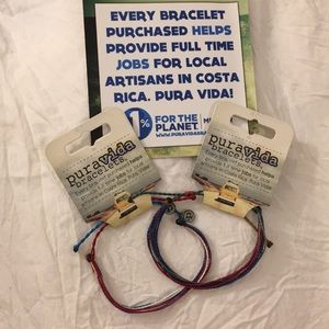 2 puravida Bracelets: Patriotic Collection